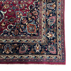 275cm x 195cm Hand-Knotted Persian Mashad - Wool Rug