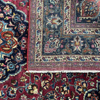 275cm x 195cm Hand-Knotted Persian Mashad - Wool Rug