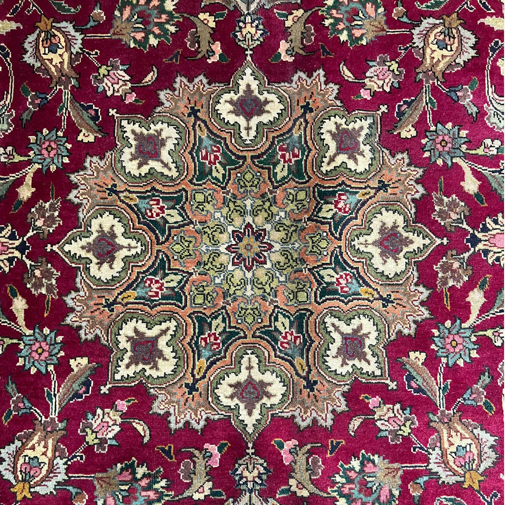 345cm x 238cm Hand-Knotted Persian Tabriz Floral Rug