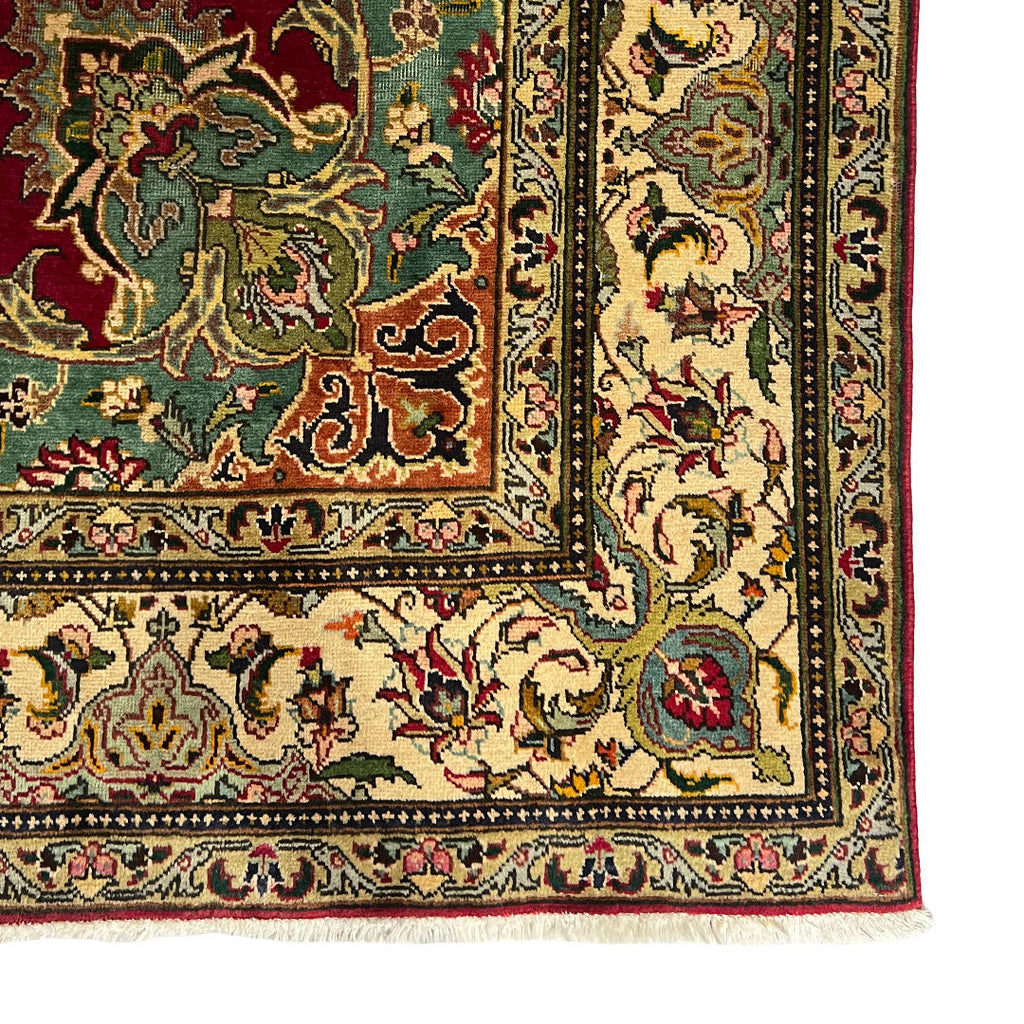 345cm x 238cm Hand-Knotted Persian Tabriz Floral Rug