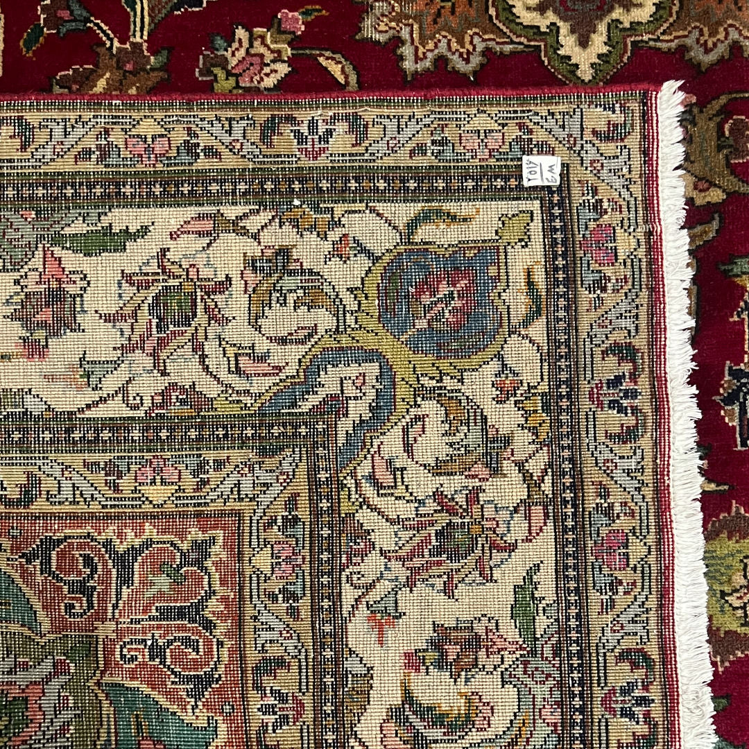 345cm x 238cm Hand-Knotted Persian Tabriz Floral Rug