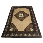 275cm x 195cm Hand-Knotted Camel Wool Tribal Vintage Rug