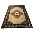 275cm x 195cm Hand-Knotted Camel Wool Tribal Vintage Rug