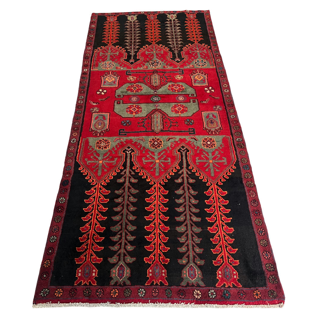 258cm x 102cm Tribal Hamadan Vintage Runner Rug