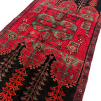 258cm x 102cm Tribal Hamadan Vintage Runner Rug