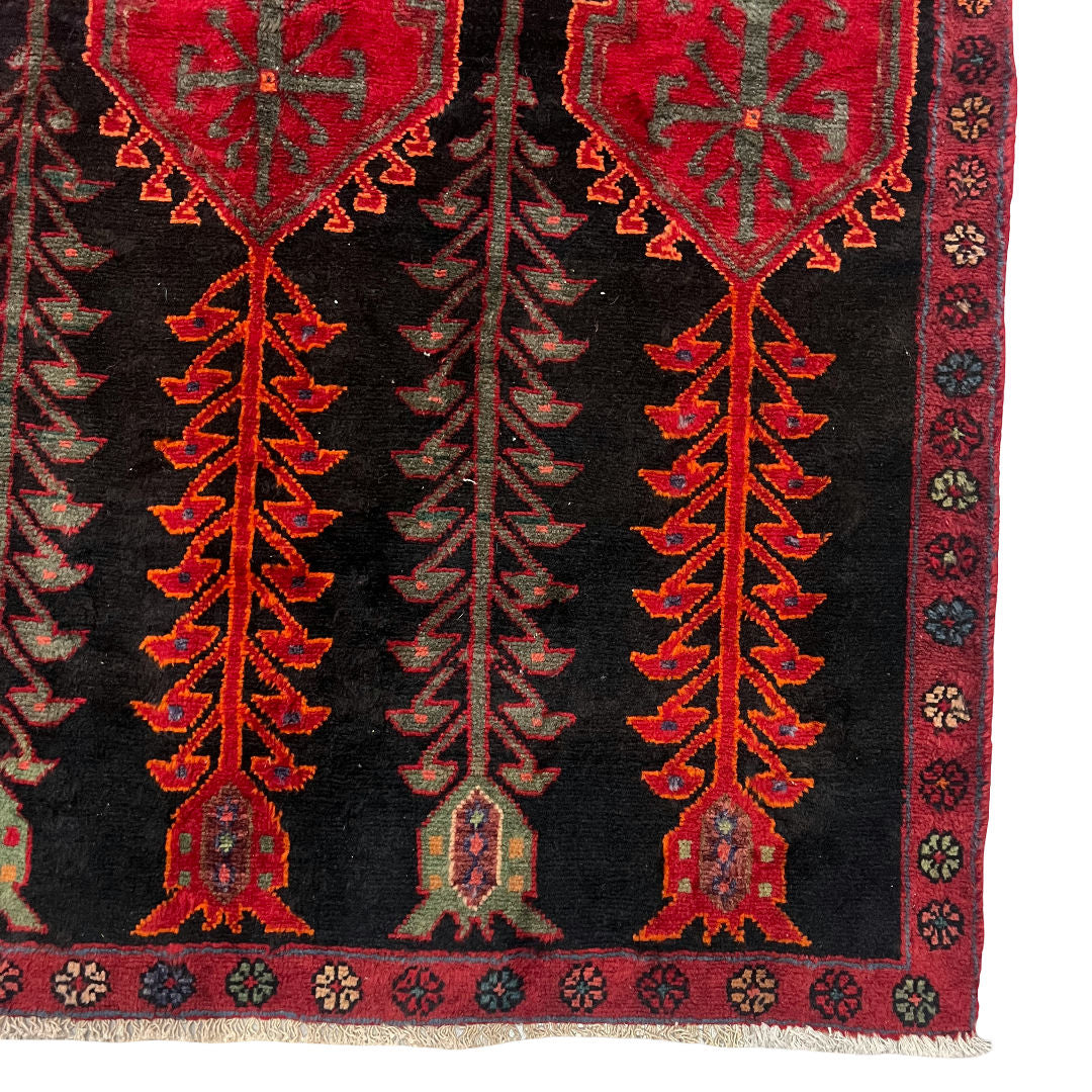 258cm x 102cm Tribal Hamadan Vintage Runner Rug