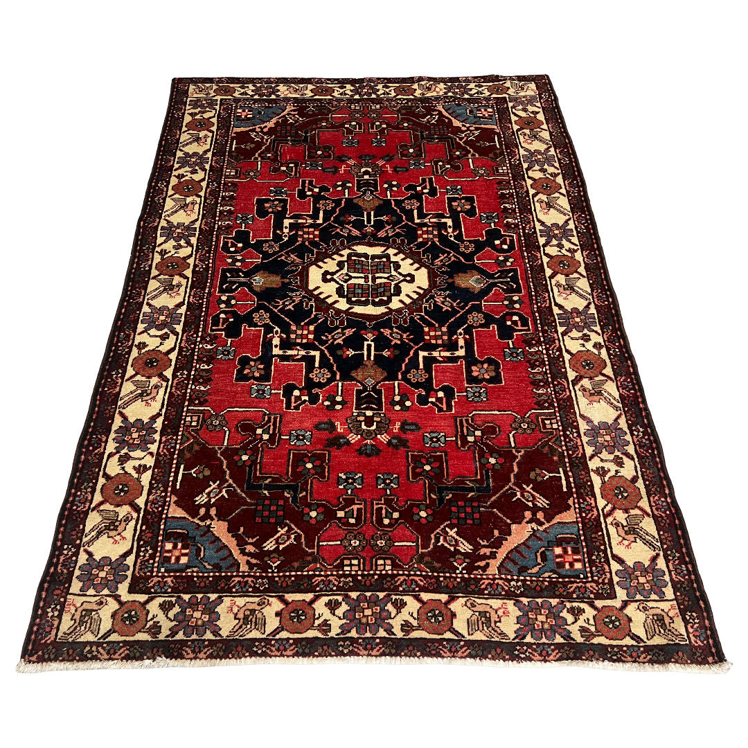 190cm x 133cm Hand-Knotted Persian Vintage Zanjan