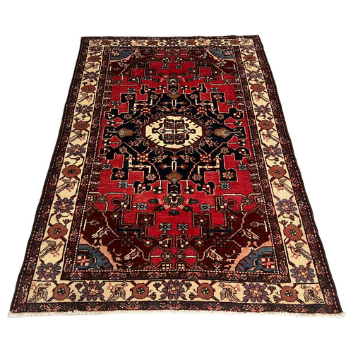 190cm x 133cm Hand-Knotted Persian Vintage Zanjan