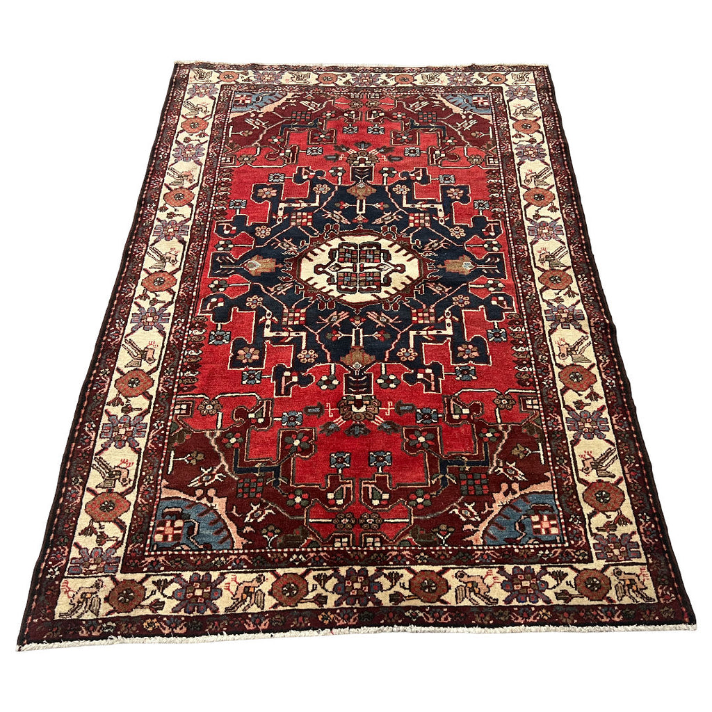 190cm x 133cm Hand-Knotted Persian Vintage Zanjan
