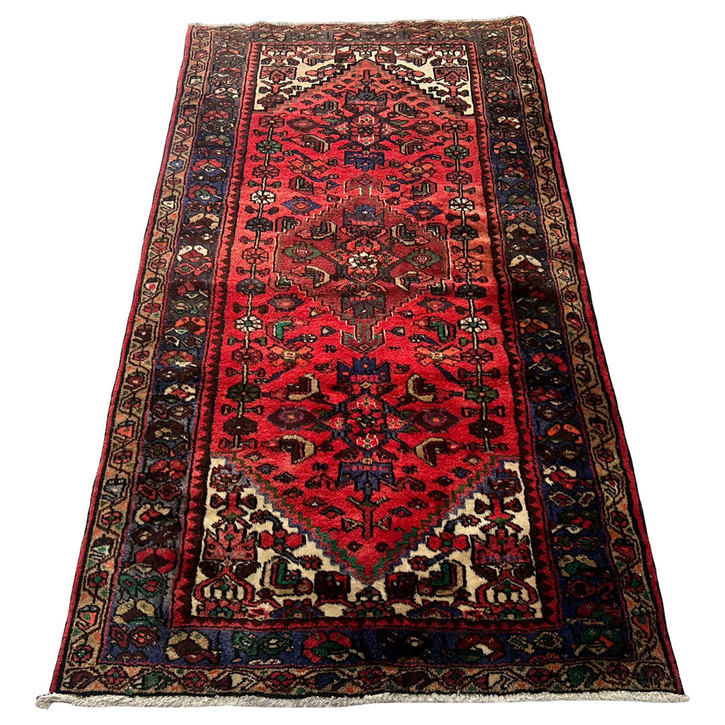 193cm x 104cm Hand-Knotted Vintage Hamadan Rug