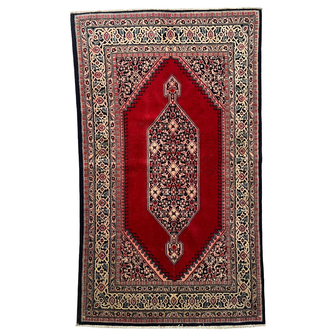 226cm x 130cm Hand-Knotted Authentic Persian Bidjar Rug