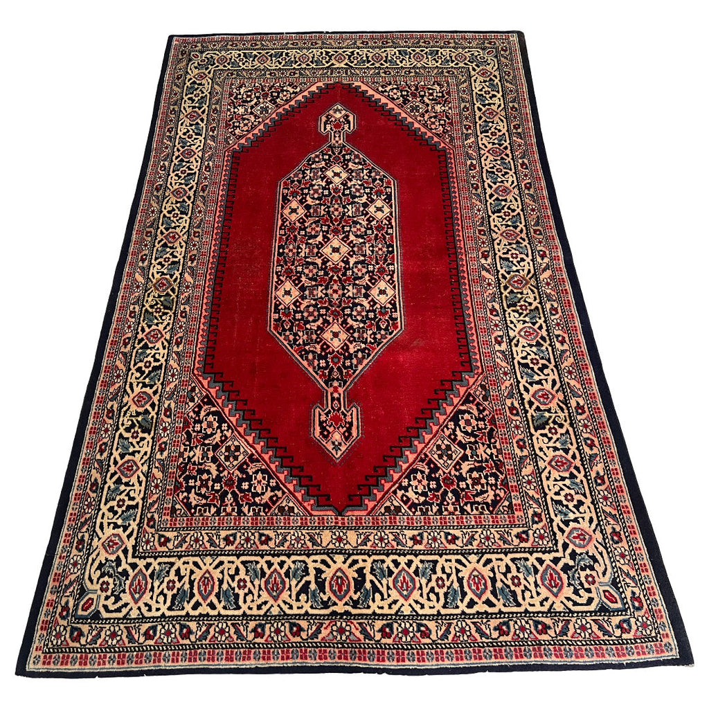 226cm x 130cm Hand-Knotted Authentic Persian Bidjar Rug