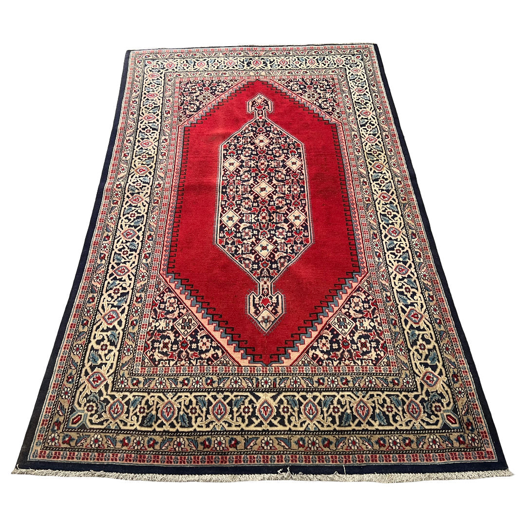 226cm x 130cm Hand-Knotted Authentic Persian Bidjar Rug
