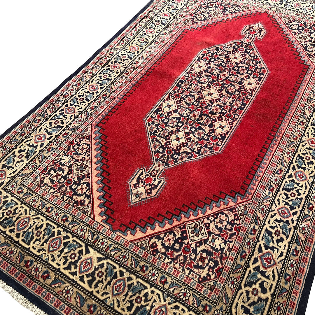 226cm x 130cm Hand-Knotted Authentic Persian Bidjar Rug