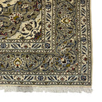 300 x 198 cm Hand-Knotted Persian Floral Kashan Cream Rug