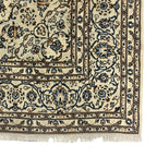 325 x 196 cm Hand-Knotted Persian Floral Kashan Cream Rug