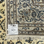 325 x 196 cm Hand-Knotted Persian Floral Kashan Cream Rug
