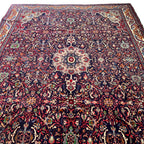 360 x 265 cm Hand-Knotted Vintage Persian Kashan Rug