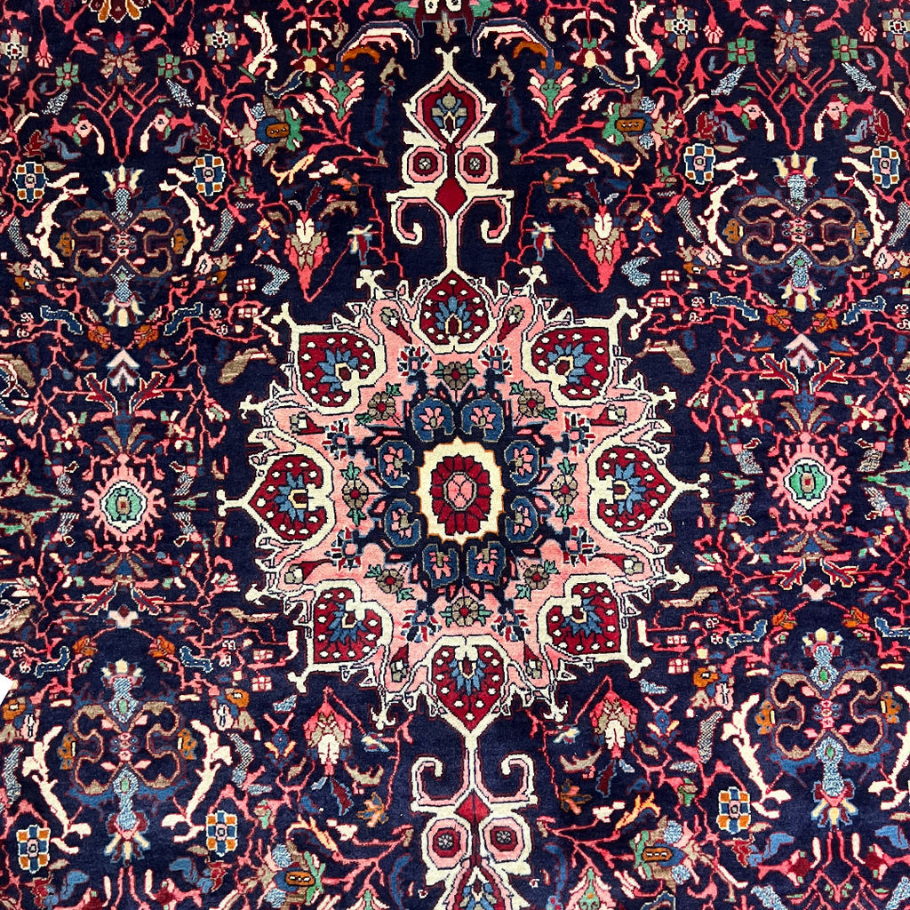 360 x 265 cm Hand-Knotted Vintage Persian Kashan Rug
