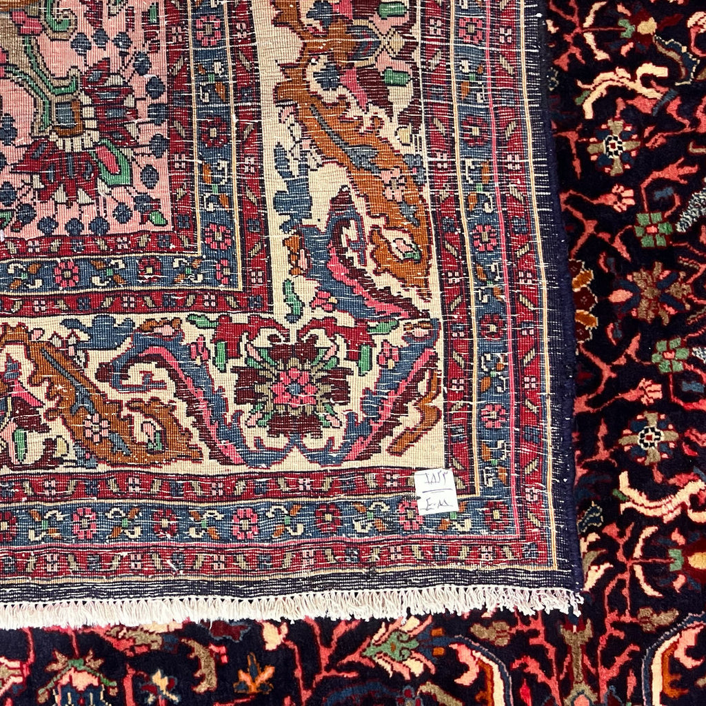 360 x 265 cm Hand-Knotted Vintage Persian Kashan Rug