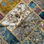 212 x 148 cm Hand-Knotted Ultra Vintage Persian Wool Rug