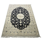 200 x 150 cm Hand-Knotted Persian Nain Nohla Wool & Silk Rug