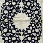 200 x 150 cm Hand-Knotted Persian Nain Nohla Wool & Silk Rug