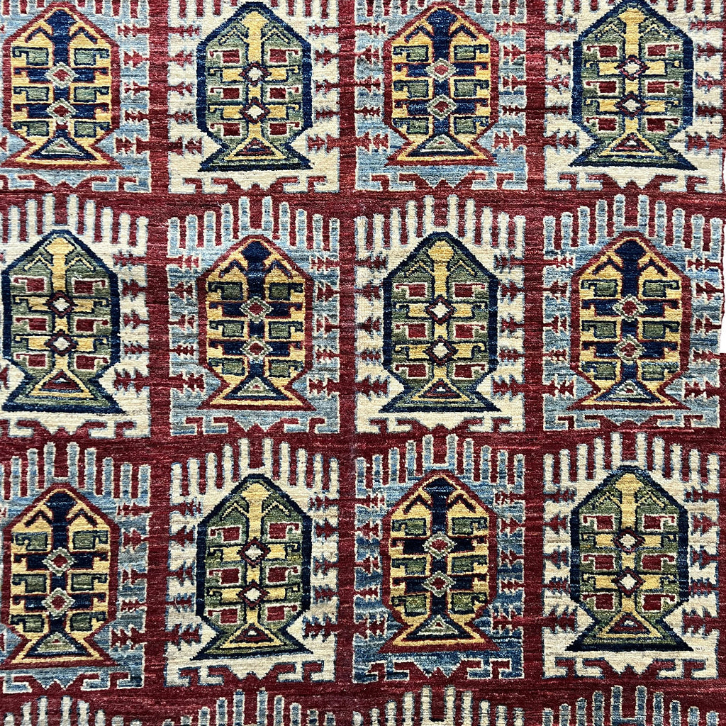200 x 147 cm Hand-Knotted Afghan Kazak – Wool Rug