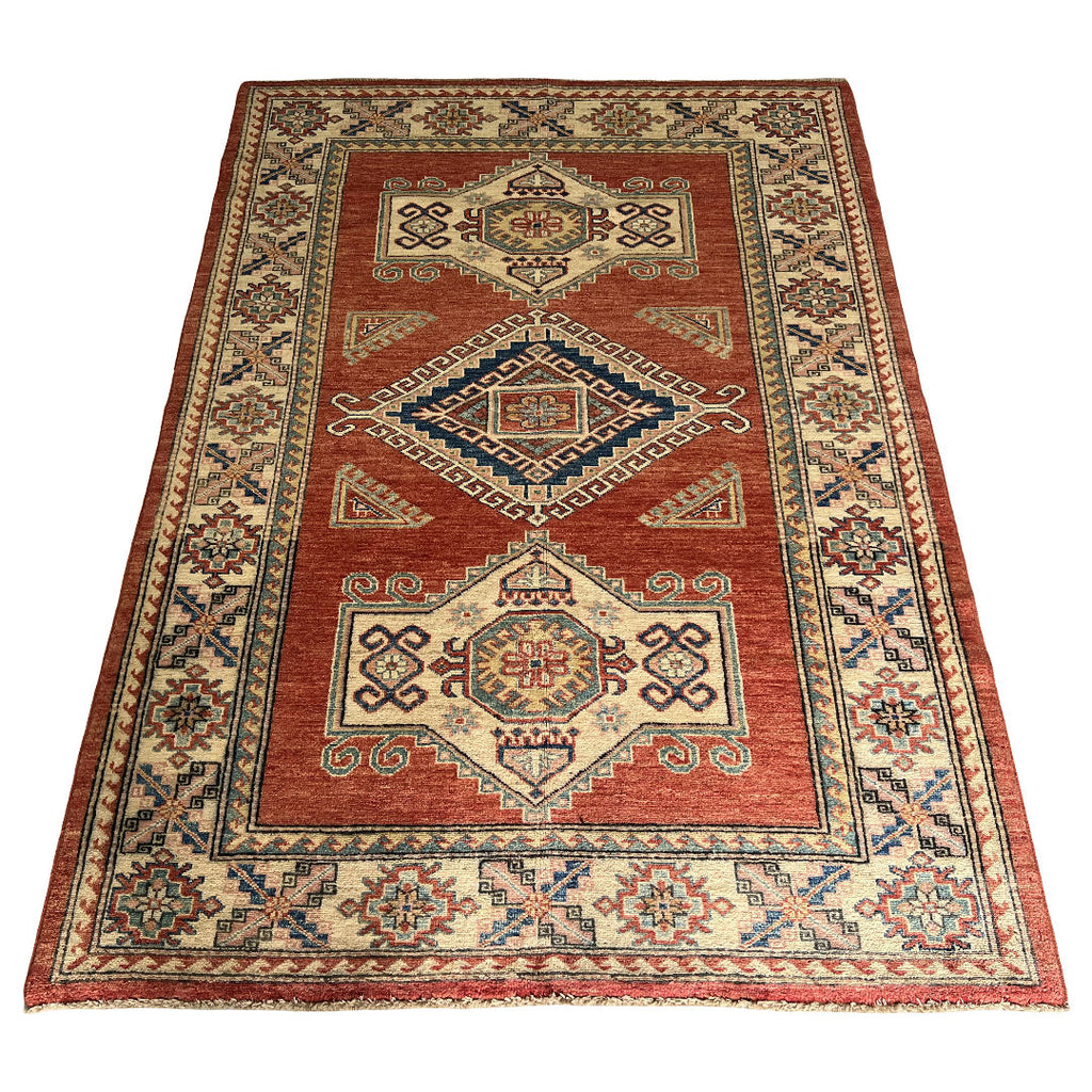 181 x 129 cm Hand-Knotted Afghan Kazak – Wool Rug