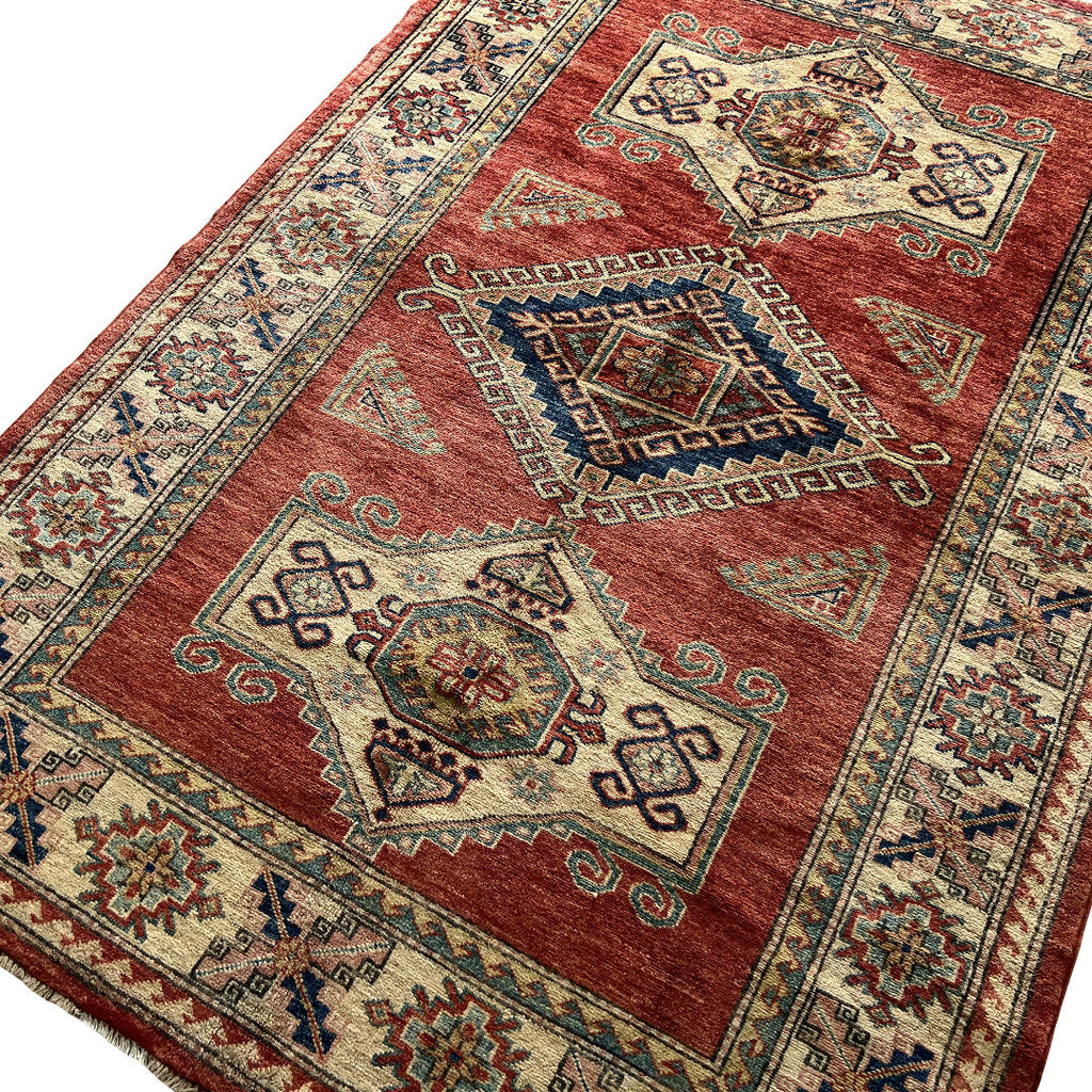 181 x 129 cm Hand-Knotted Afghan Kazak – Wool Rug