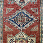 181 x 129 cm Hand-Knotted Afghan Kazak – Wool Rug