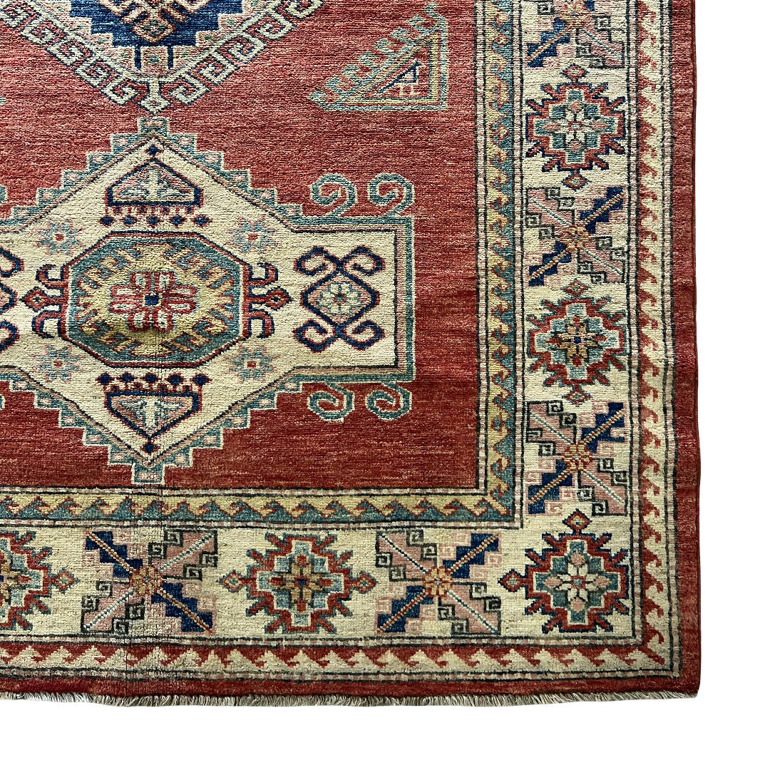 181 x 129 cm Hand-Knotted Afghan Kazak – Wool Rug