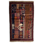 149 x 85 cm Hand-Knotted Afghan Baluch Rug