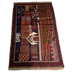 149 x 85 cm Hand-Knotted Afghan Baluch Rug
