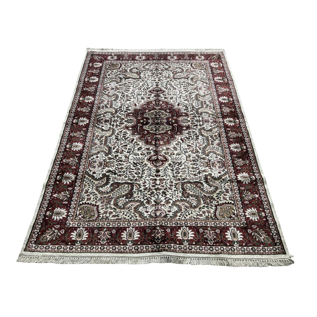 213 x 152 cm Hand-Woven Indian Silk Jaipur Oriental Rug