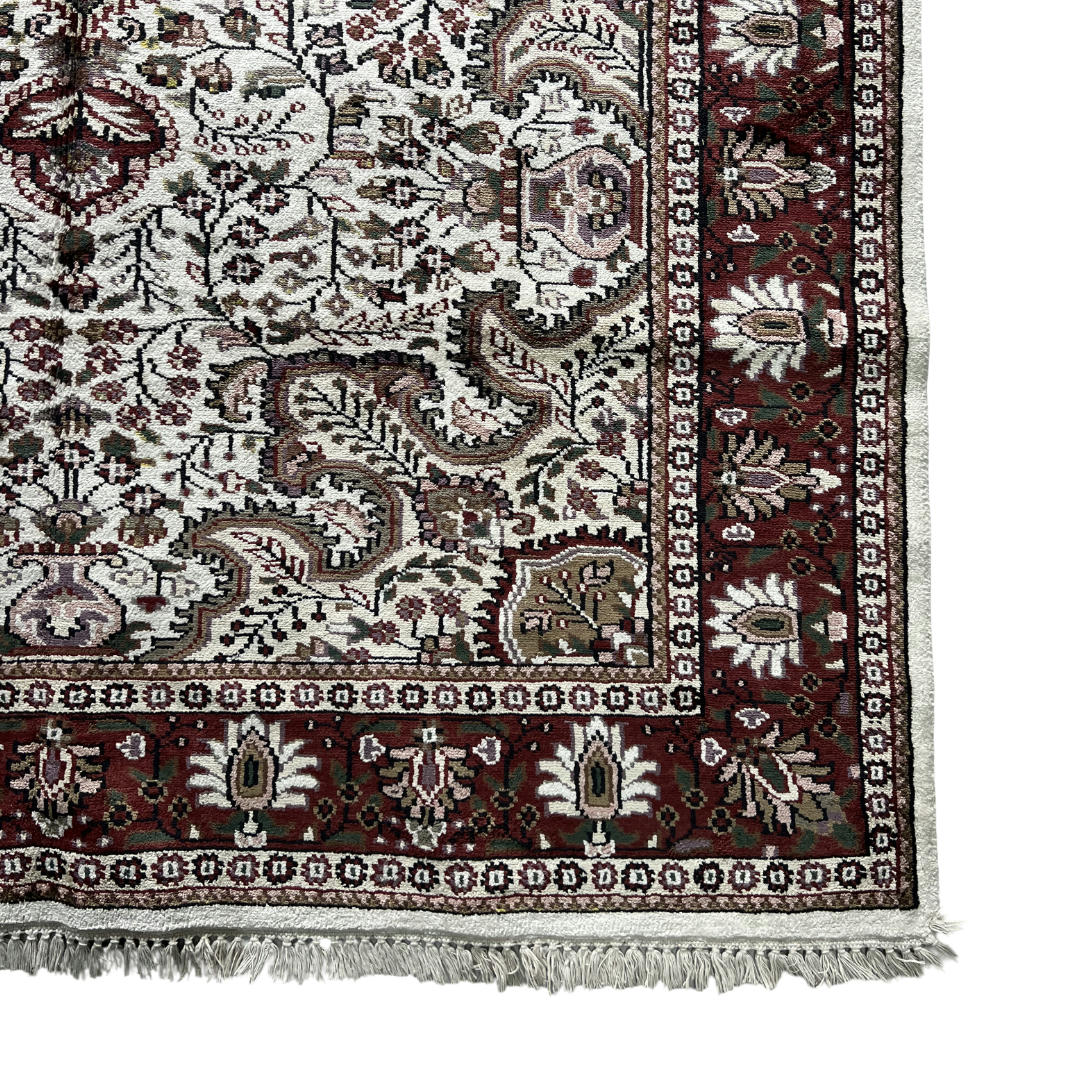 213 x 152 cm Hand-Woven Indian Silk Jaipur Oriental Rug
