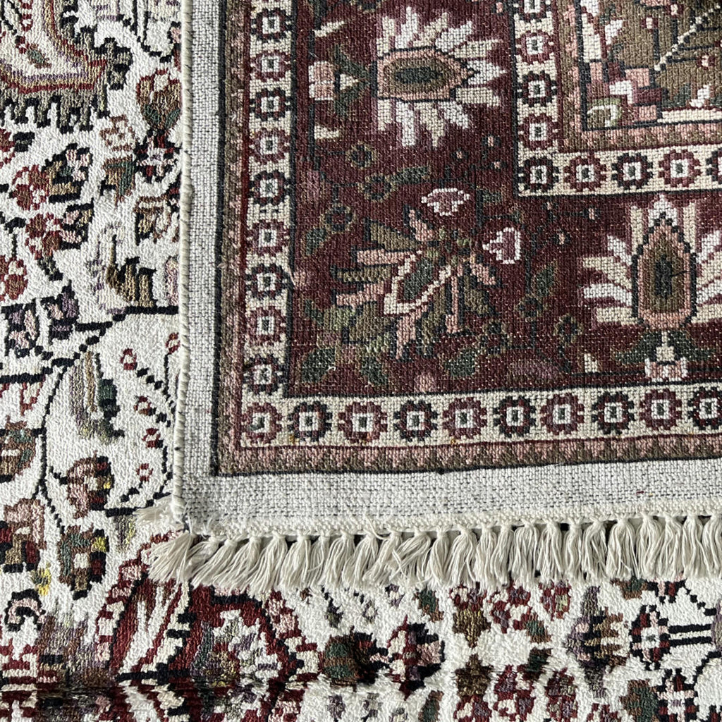 213 x 152 cm Hand-Woven Indian Silk Jaipur Oriental Rug