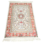 120 x 80 cm Hand-Woven Indian Silk Jaipur Oriental Rug