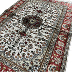 120 x 80 cm Hand-Woven Indian Silk Jaipur Oriental Rug