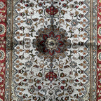 120 x 80 cm Hand-Woven Indian Silk Jaipur Oriental Rug