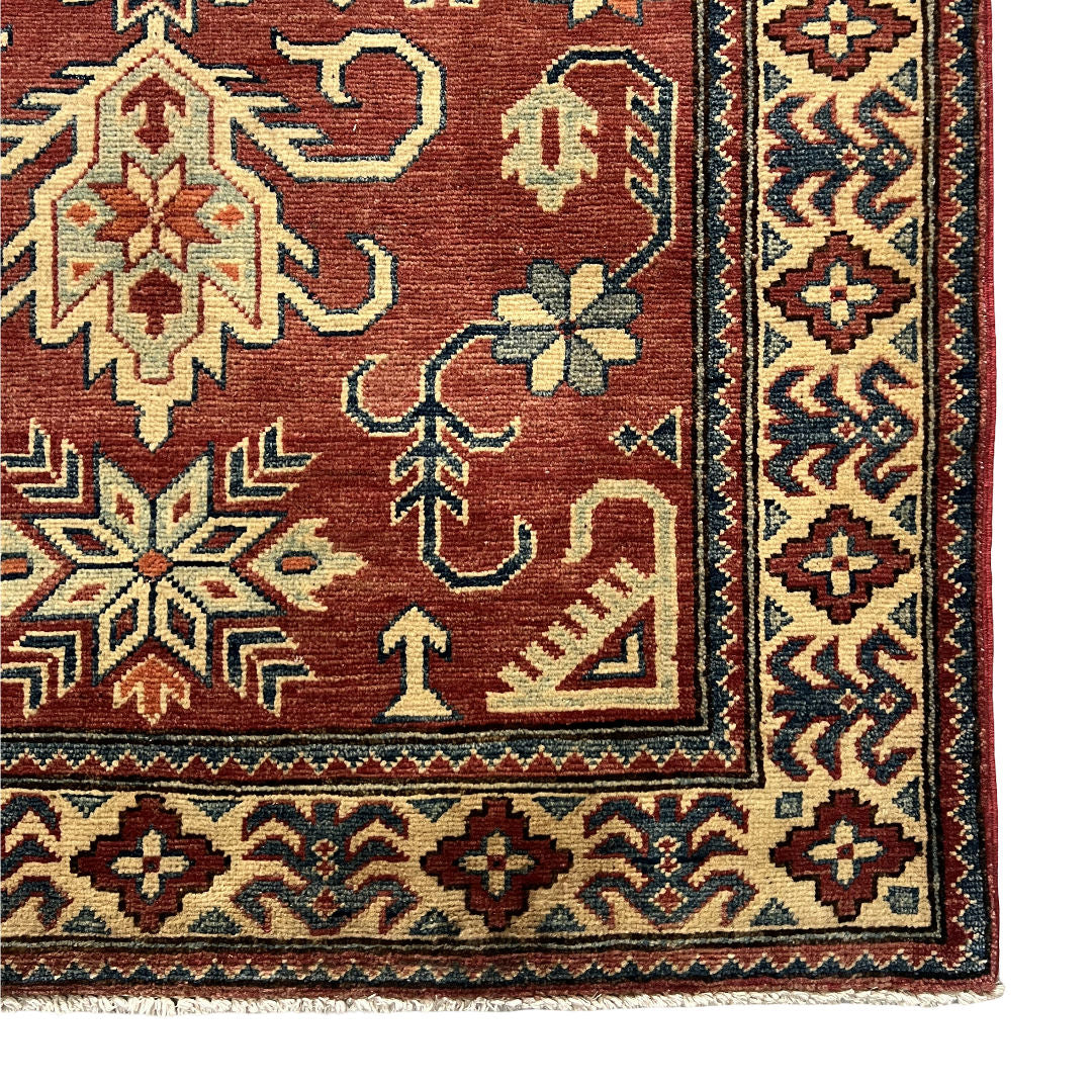 149 x 99 cm Hand-Knotted Afghan Kazak Wool Rug