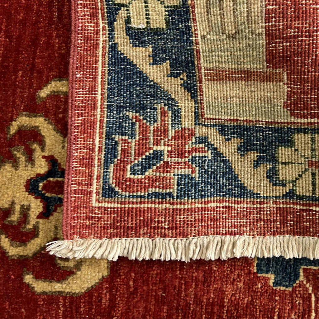 133 x 90 cm Hand-Knotted Afghan Chobi Muslim Prayer Matt – Wool Rug