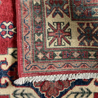 187 x 124 cm Hand-Knotted Afghan Kazak Wool Rug