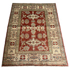 138 x 105 cm Hand-Knotted Afghan Kazak Wool Rug