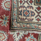 138 x 105 cm Hand-Knotted Afghan Kazak Wool Rug