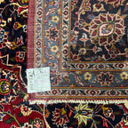 410 x 295 cm Hand-Knotted Persian Kashan Wool Rug