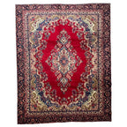 340 x 245 cm Hand-Knotted Persian Kashan Wool Rug