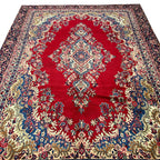 340 x 245 cm Hand-Knotted Persian Kashan Wool Rug