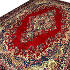 340 x 245 cm Hand-Knotted Persian Kashan Wool Rug