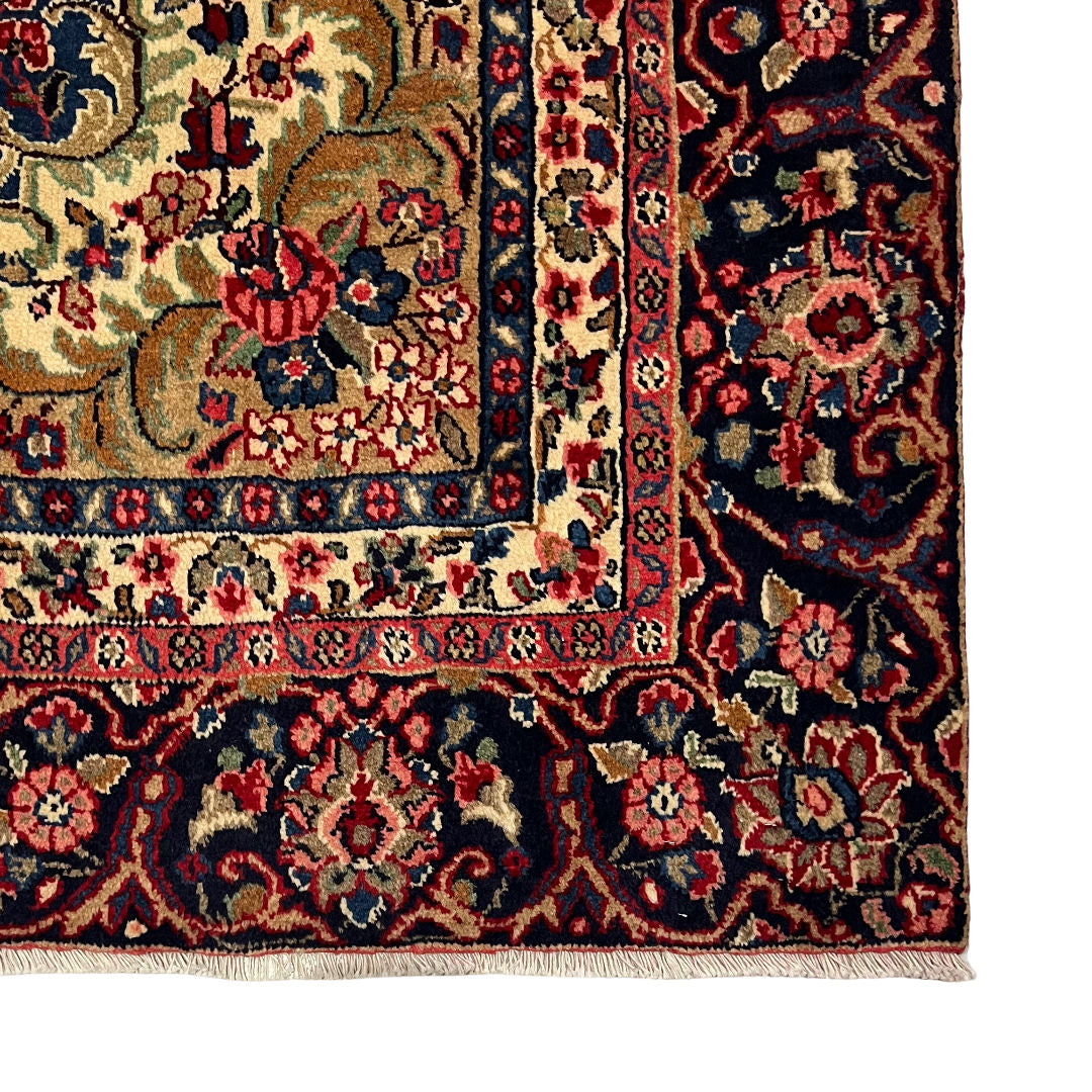 340 x 245 cm Hand-Knotted Persian Kashan Wool Rug